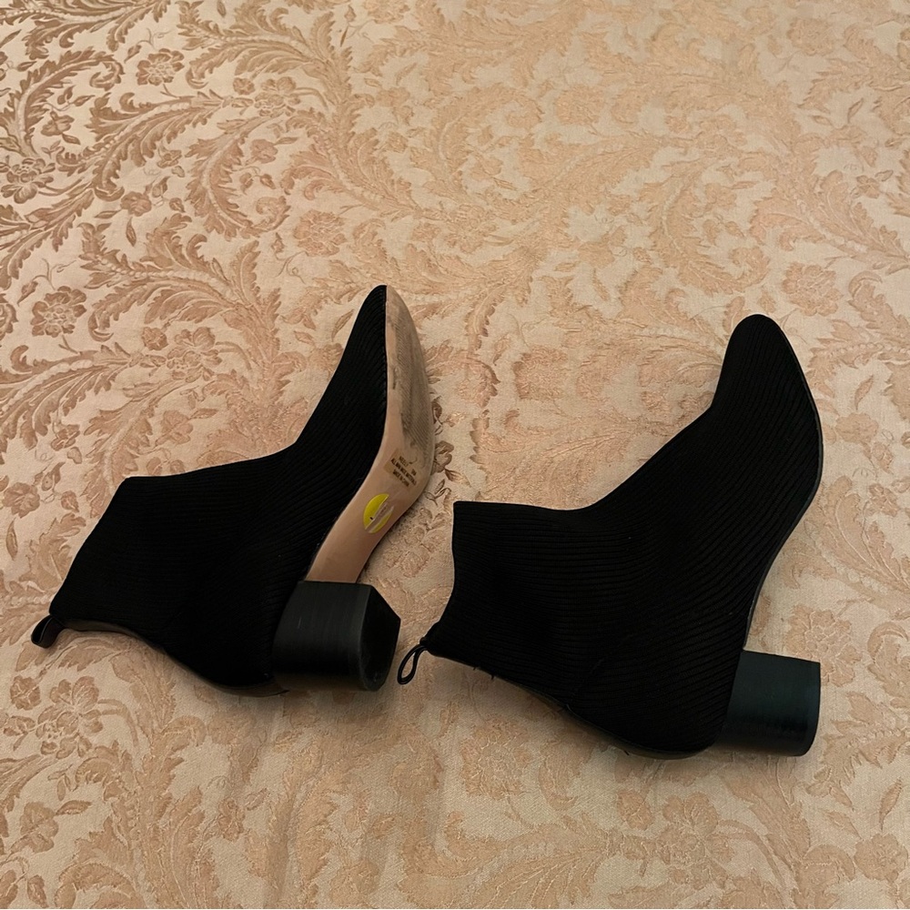 Joie Black Stretch Knit Ankle Boots – Size 9